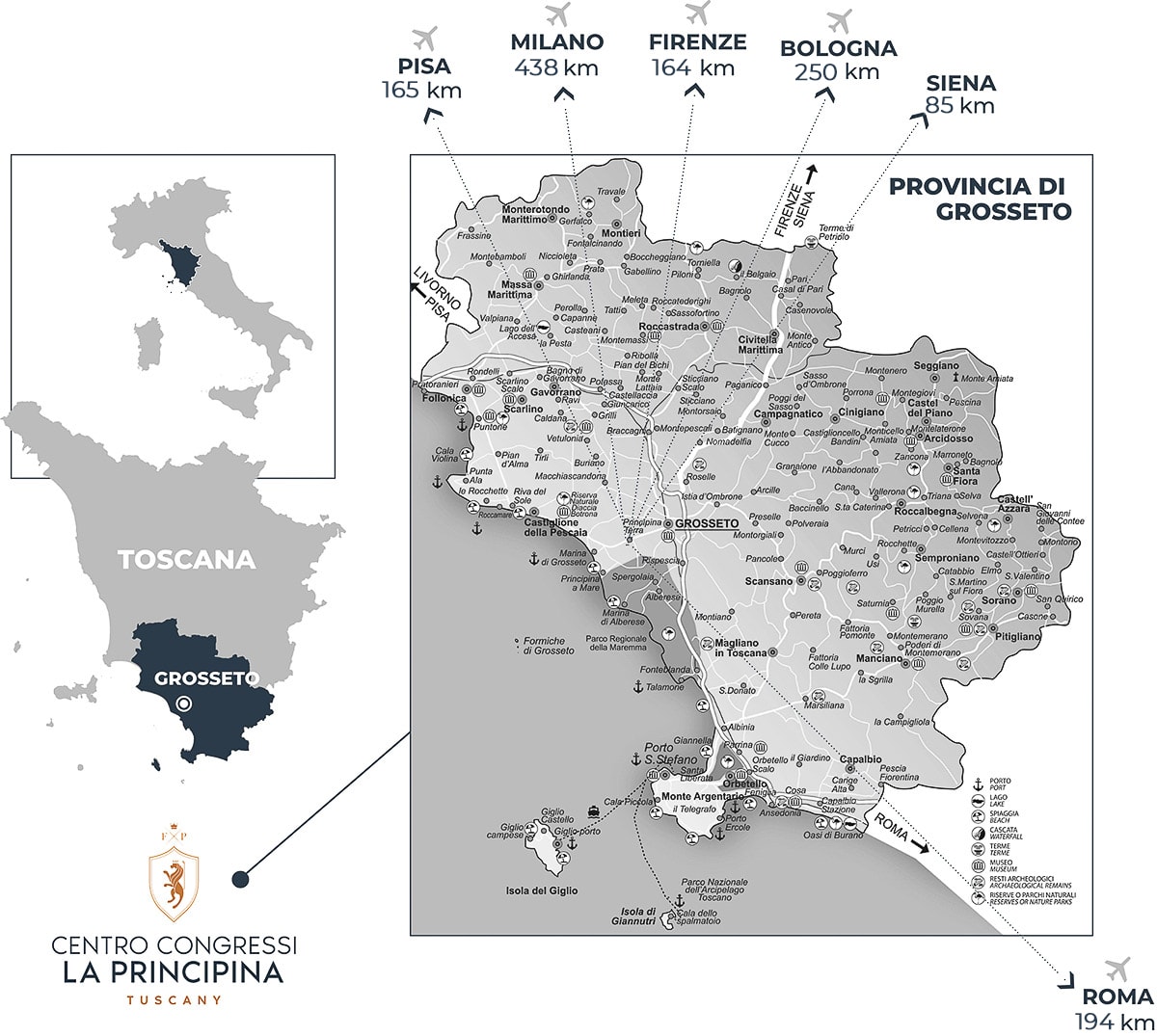 mappa home congressuale Home Grossetto
